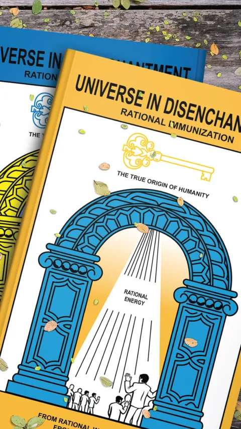 Front cover of “Universe in Disenchantment – Volume 2”, a foundational book on Rational Culture and spiritual transformation.